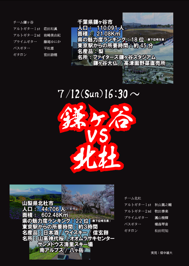 鎌ヶ谷 VS 北杜